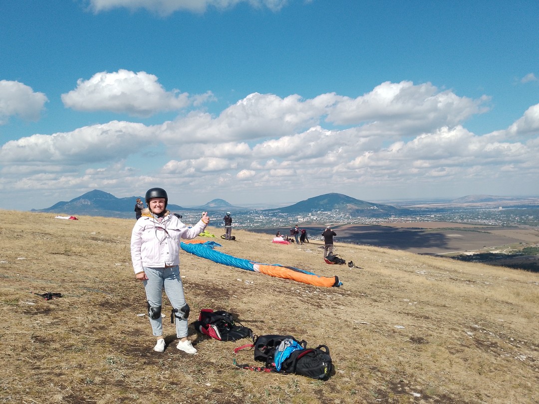 Полёт на параплане над горами (Елена)