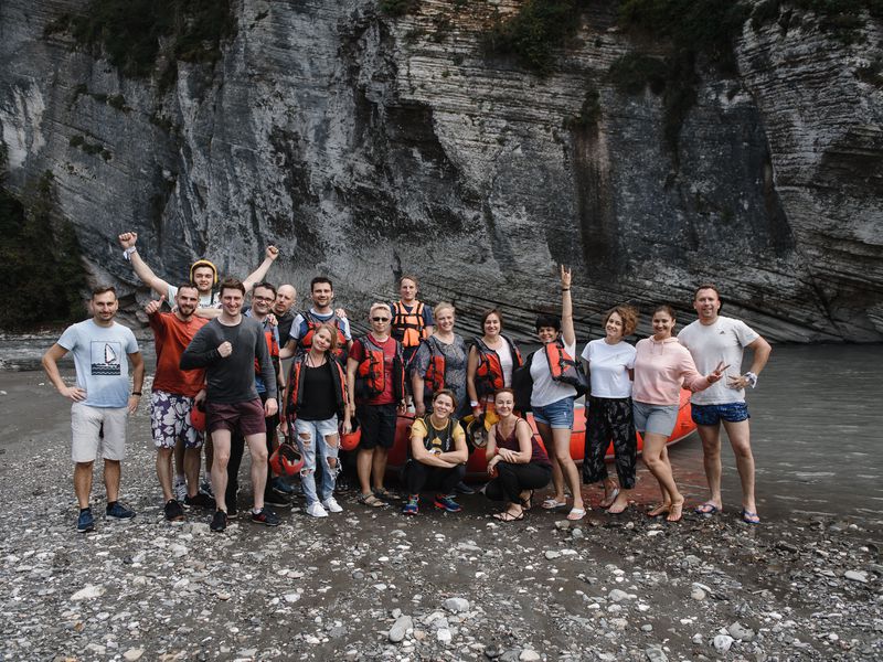 Групповой рафтинг по горной реке Мзымта (4/7)