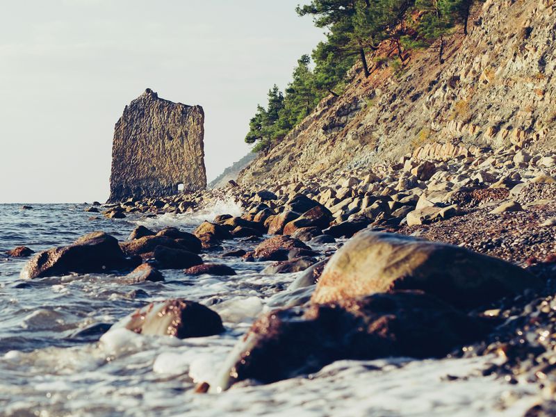 Морская прогулка к скале Парус на теплоходе (7/8)